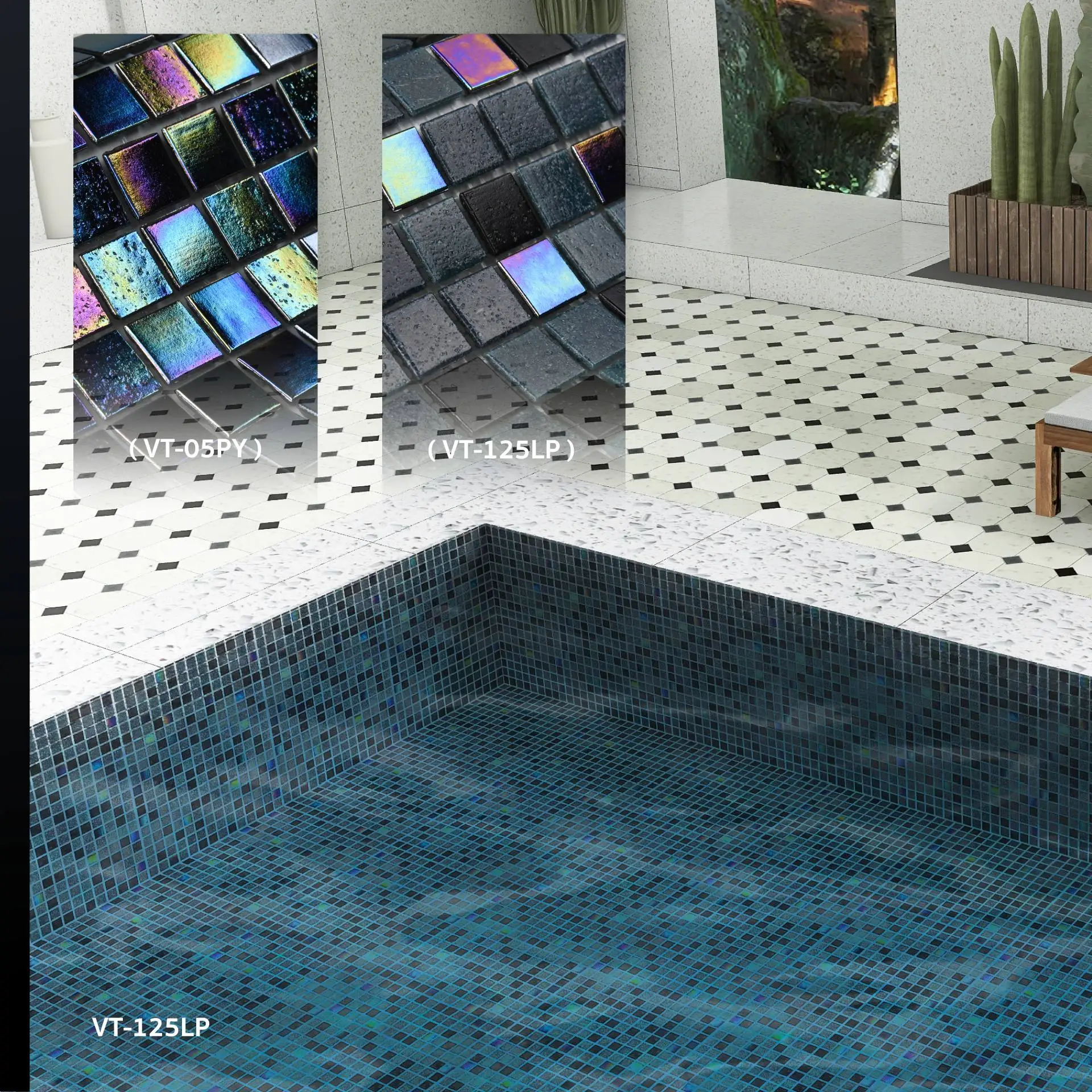 Black Pearl Glass Mosaic Gallery